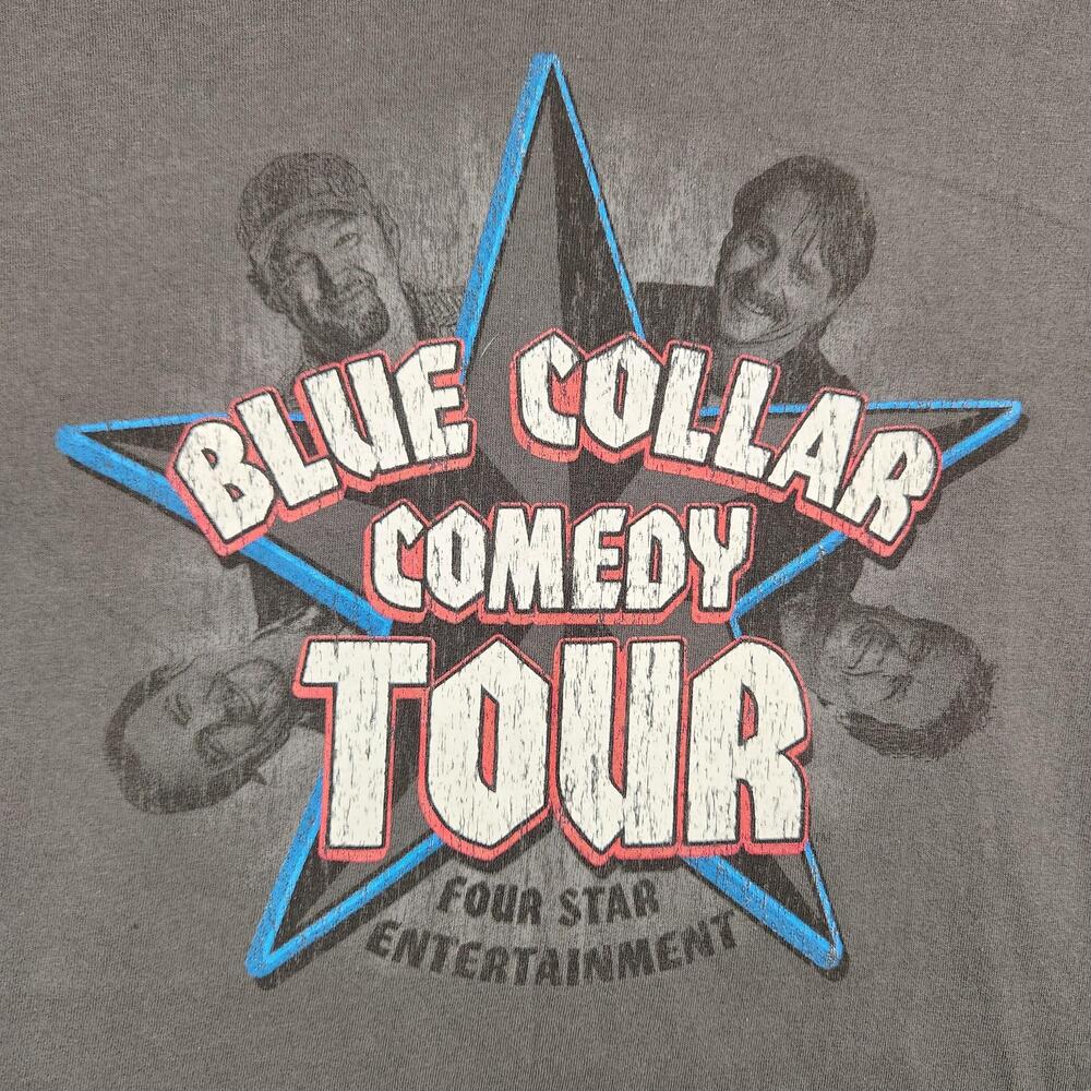Vintage Blue Collar Comedy Tour Shirt Mens Large Gray Larry Bill Ron Jeff Y2k